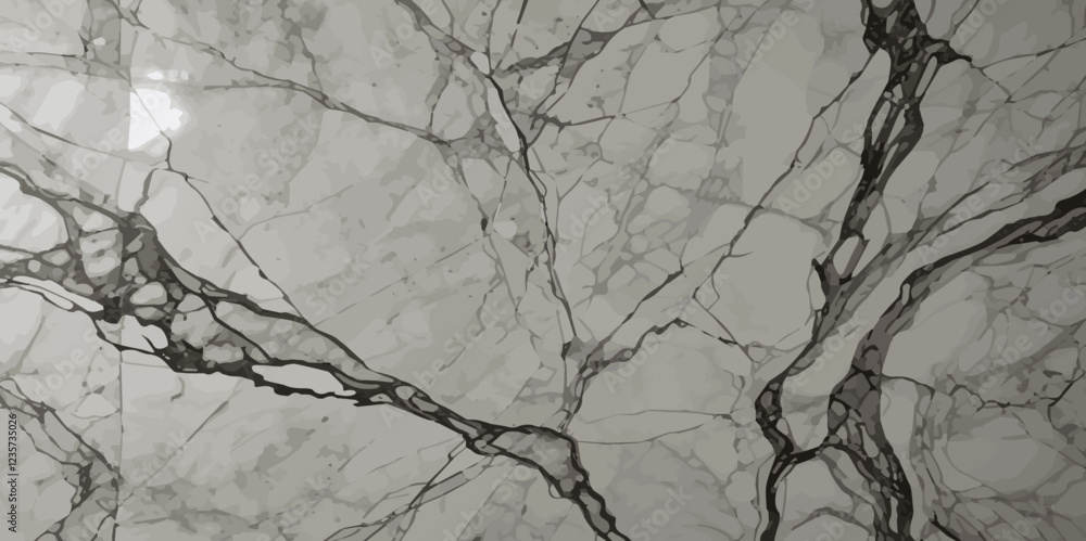 Fototapeta premium Abstract white and grey surface floor seamless marble rock texture vector background.