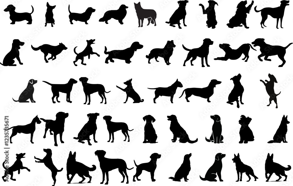 Vector dog silhouette Vector dog silhouette