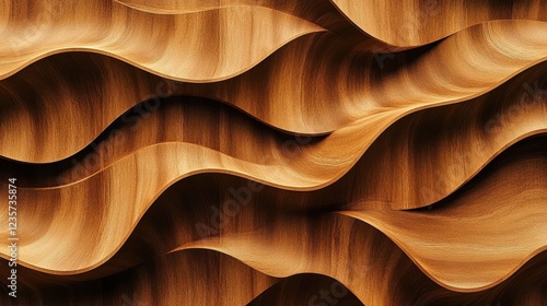 Fototapeta Naklejka Na Ścianę i Meble -  Abstract Wooden Waves Texture