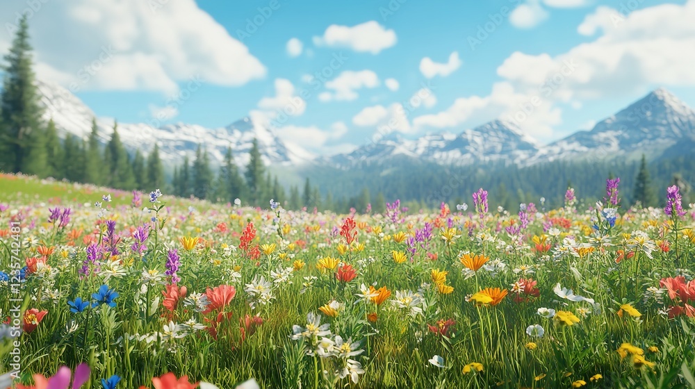 Fototapeta premium Natural Background Made of Bright, Colorful Vibrant Elements