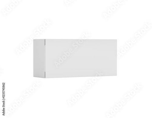 Wallpaper Mural A White Rectangular Cardboard Box Mockup For Packaging, Positioned Horizontally 3d Illustration Torontodigital.ca