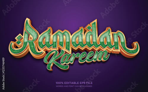 Ramadan 3D editable text style effect	
