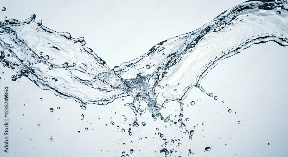 Dynamic Water Splash on White Background – Perfect for Advertisements, Product Packaging, Water Purification Campaigns, and Creative Design Projects Dynamic Water Splash on White Background – Perfect for Advertisements, Product Packaging, Water Purification Campaigns, and Creative Design Projects