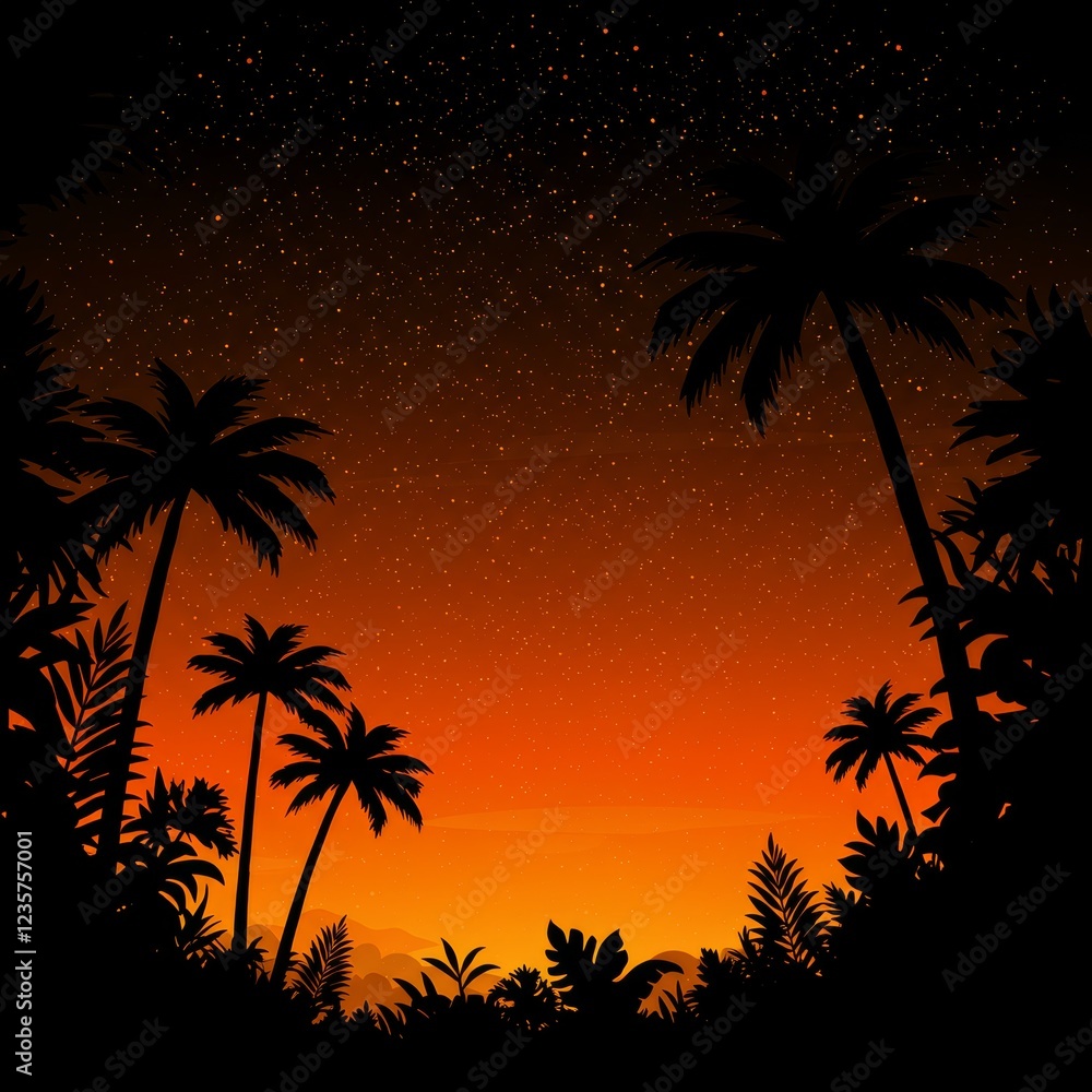 Fototapeta premium illustration of forest