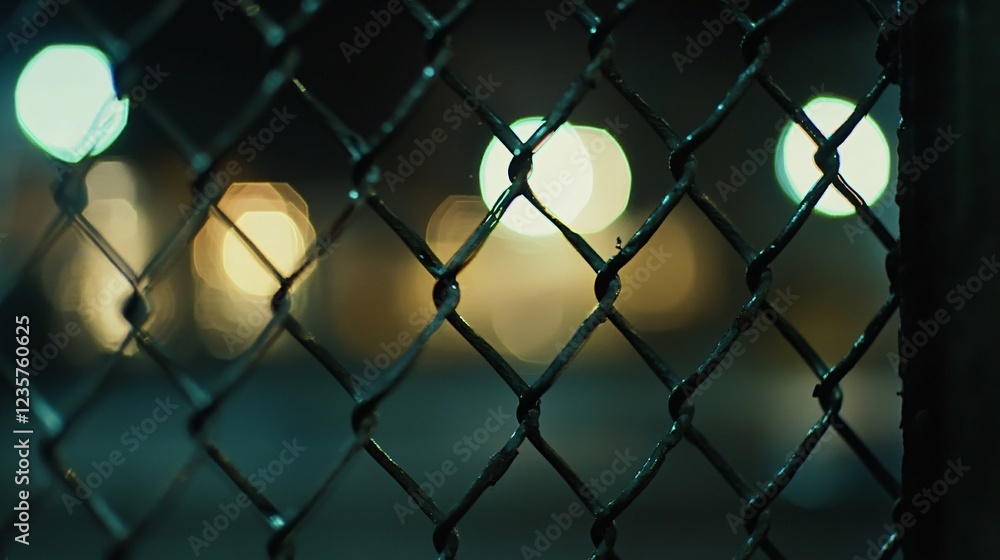 Fototapeta premium sunset behind bars