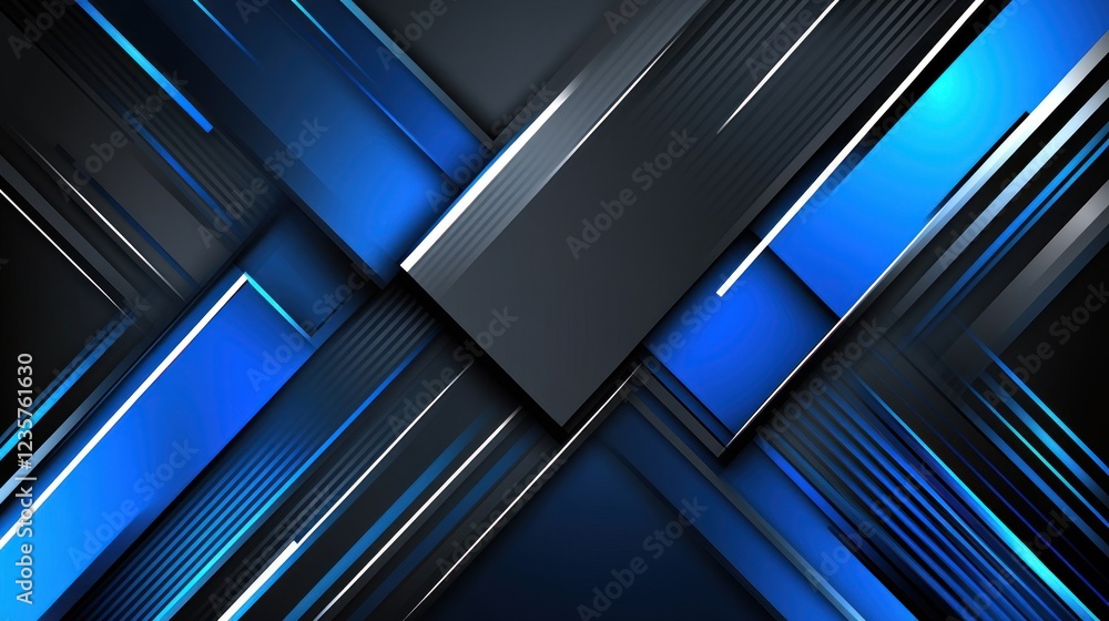 Abstract blue black geometric design, digital art, website background Abstract blue black geometric design, digital art, website background