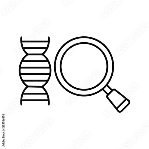 Genetic Analysis thinline icon , vector, pixel perfect, illustrator file 
