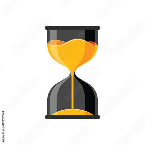 Hourglass icon in flat style. Sandglass vector illustration on isolated background. Sand clock sign business concept.