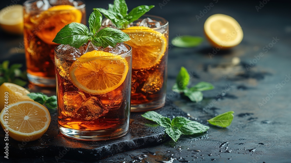 Refreshing Iced Tea with Lemon and Mint Refreshing Iced Tea with Lemon and Mint