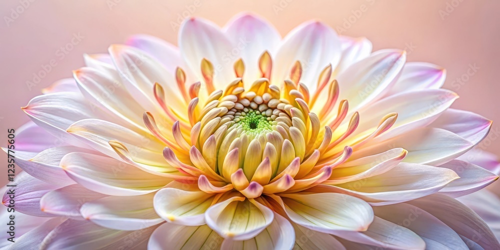 Obraz premium A detailed cutaway view of a flower's inner structure, showcasing petals, sepals