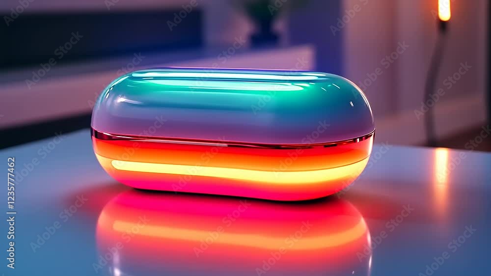 Illuminated Wireless Earbud Charging Case with Gradient Colors Illuminated Wireless Earbud Charging Case with Gradient Colors