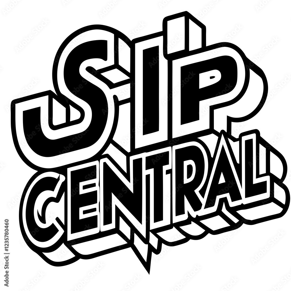 Sip Central typography t shirt Sip Central typography t shirt
