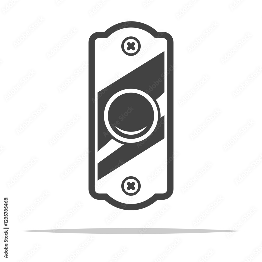 Antique door bell icon transparent vector isolated Antique door bell icon transparent vector isolated