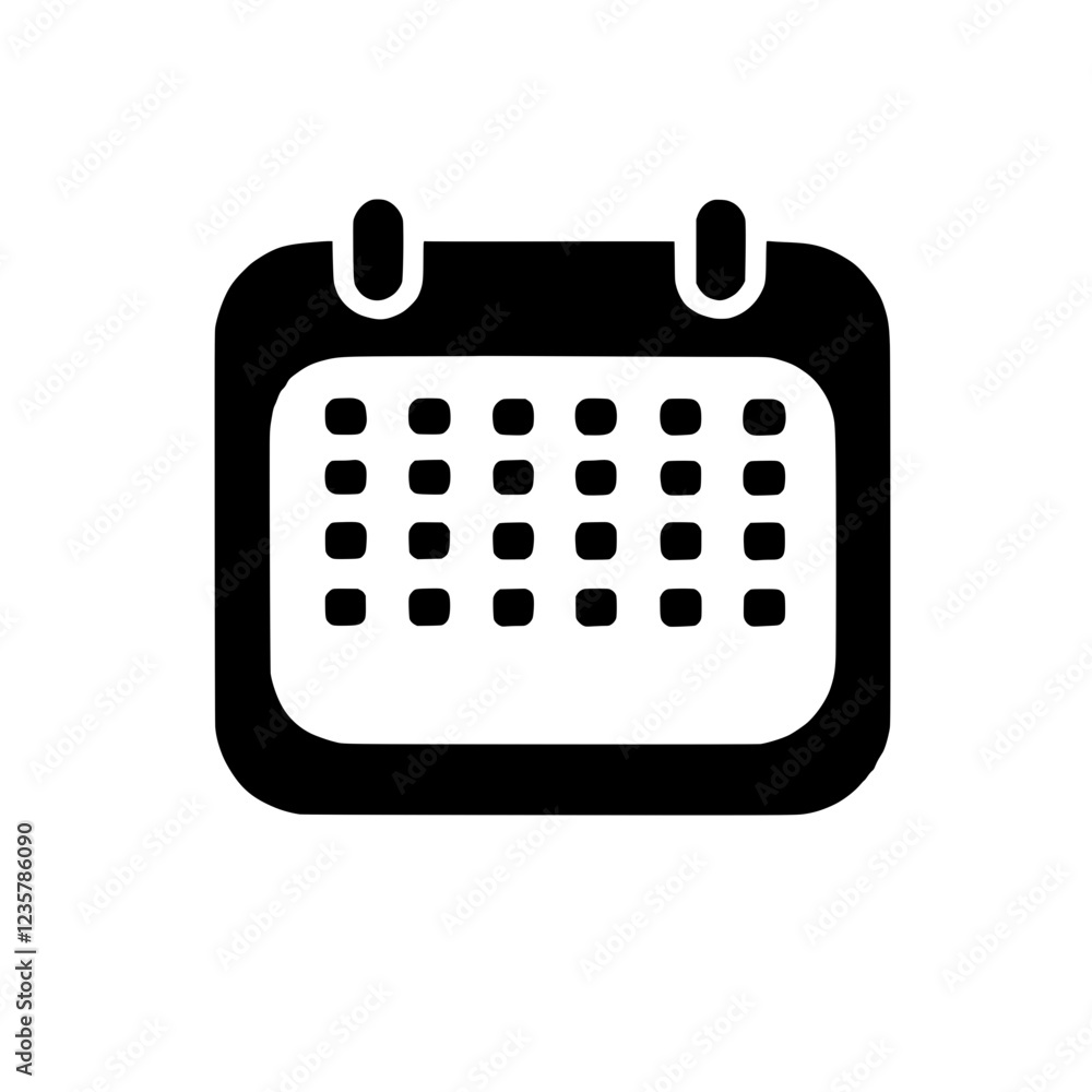 Calendar Icon: A simple yet effective black calendar icon, ideal for scheduling, appointments, and event planning. Its clean design ensures versatility across various applications. Calendar Icon: A simple yet effective black calendar icon, ideal for scheduling, appointments, and event planning. Its clean design ensures versatility across various applications.
