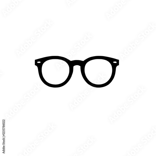 Classic Round Eyeglasses: A simple, elegant illustration of classic round eyeglasses, perfect for adding a touch of sophistication to your designs.