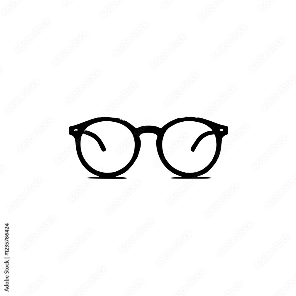 Round Eyeglasses Icon: Simple, minimalist illustration of classic round eyeglasses, perfect for website icons, app design, or any visual project requiring a clean and modern aesthetic. Round Eyeglasses Icon: Simple, minimalist illustration of classic round eyeglasses, perfect for website icons, app design, or any visual project requiring a clean and modern aesthetic.