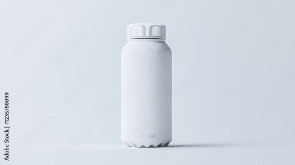 White water bottle on plain background, product shot White water bottle on plain background, product shot