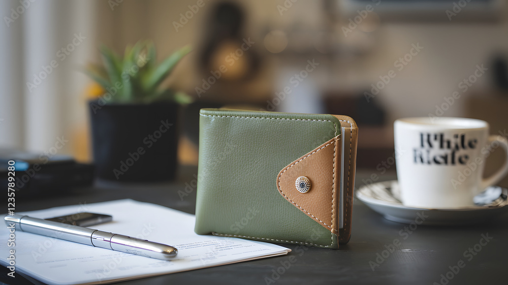 custom made wallpaper toronto digitalA wallet placed on a table.