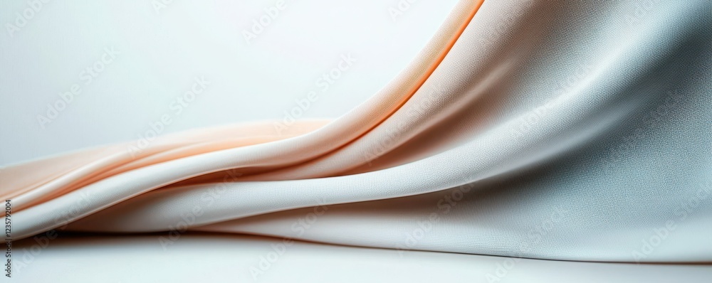 Fototapeta premium Textured fabric flow studio abstract minimal background blur