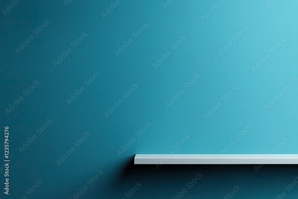Minimal blue background with shelf soft blur effect modern style Minimal blue background with shelf soft blur effect modern style