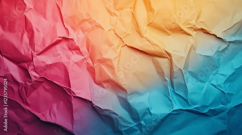 Wallpaper Mural Crinkled paper bag design, vibrant minimalist one-tone background  Torontodigital.ca