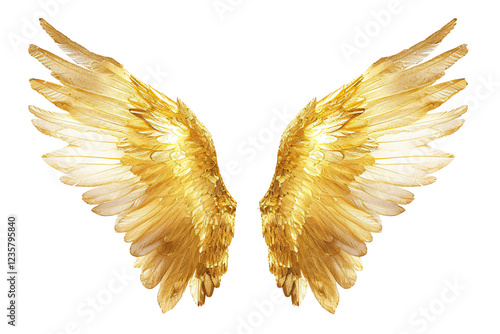 a pair of gold wings