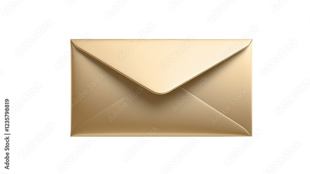 golden 3d luxurious envelope icon isolated on white background golden 3d luxurious envelope icon isolated on white background