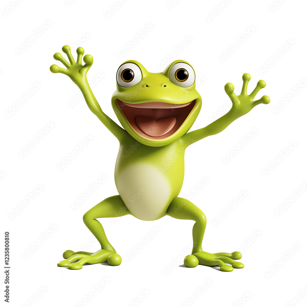 Fototapeta premium a frog with arms up