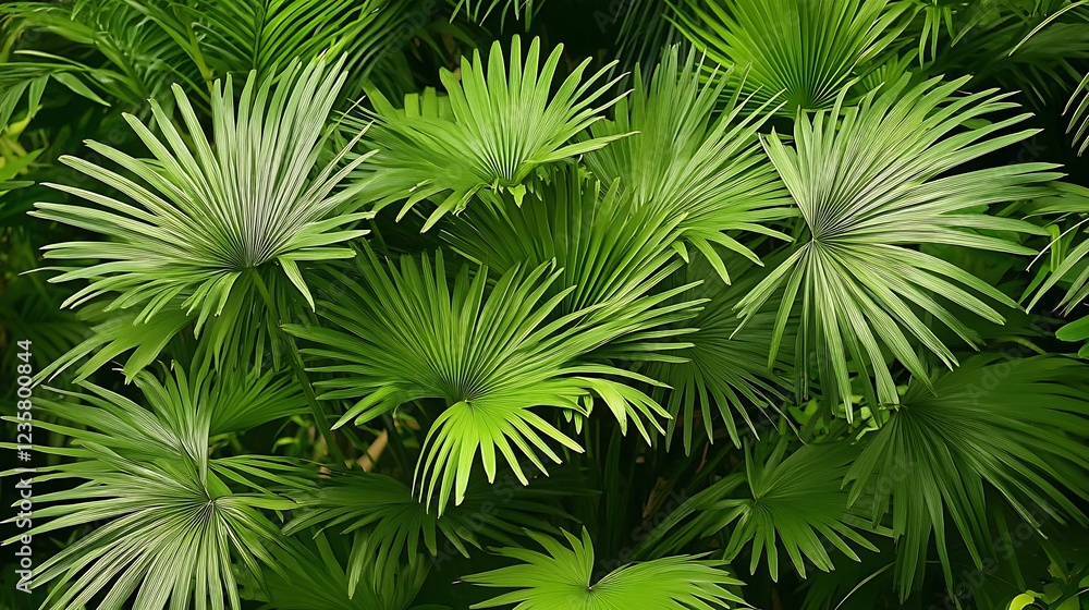 Lush green palm fronds, tropical foliage. Lush green palm fronds, tropical foliage.