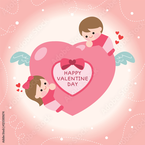 valentine card with cupid