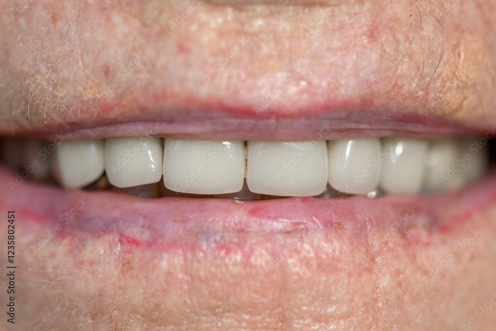 Fototapeta premium Close-Up of Aged Smile