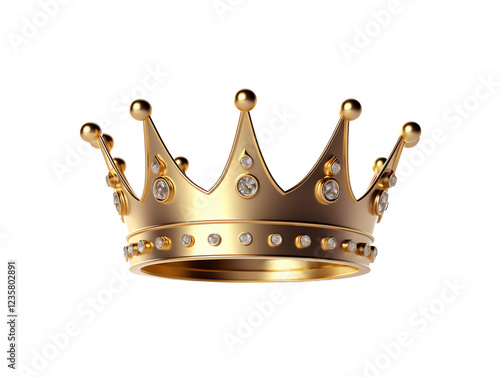 a gold crown with diamonds