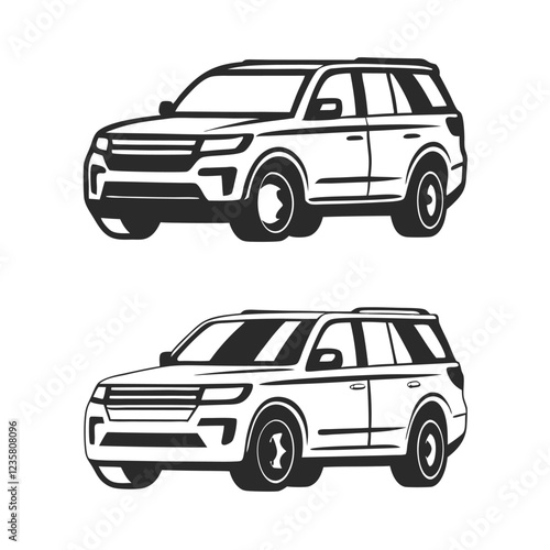 SUV car illustration  vector