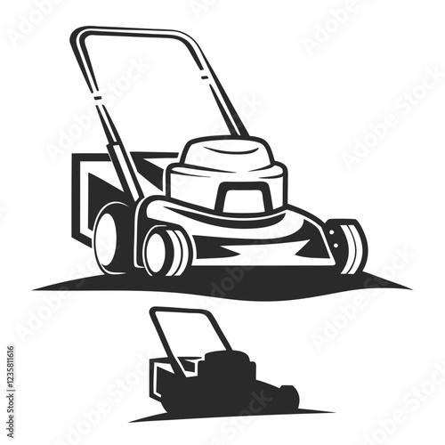 Lawn Mower - Lawn Care and Service Illustration  