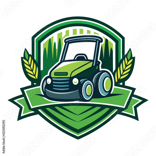 Lawn Mower - Lawn Care and Service Illustration Logo Vector