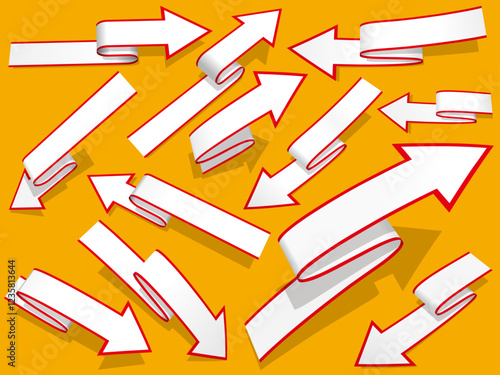 12種類の矢印フレーム ベクターイラストレーション