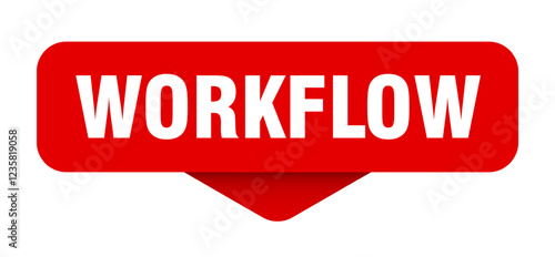 workflow sticker. workflow sign on transparent background