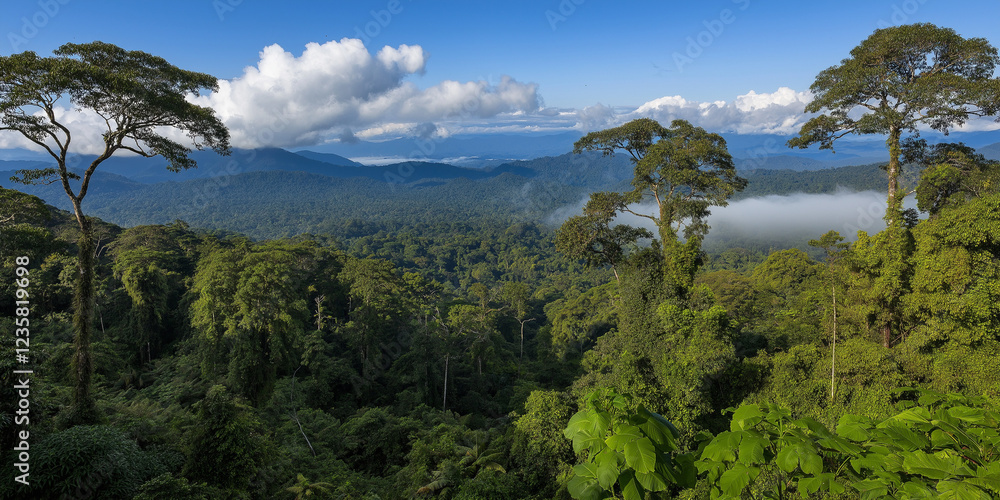 Obraz premium clouds over the forest