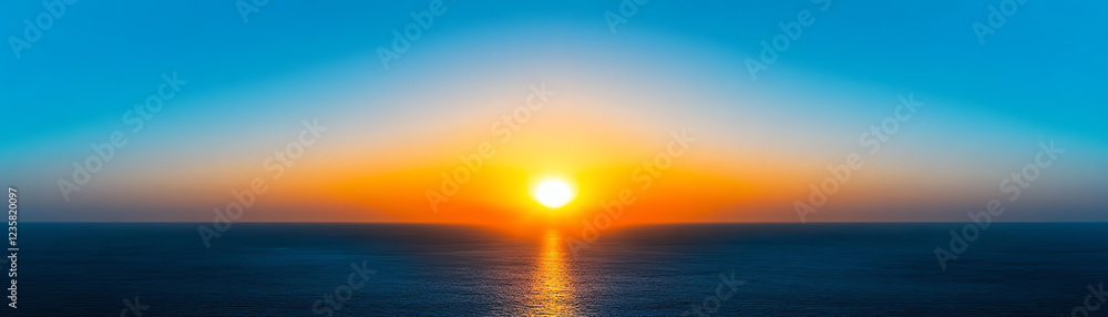 A stunning sunset over the tranquil ocean, showcasing vibrant hues of orange and blue in a captivating and peaceful scene. A stunning sunset over the tranquil ocean, showcasing vibrant hues of orange and blue in a captivating and peaceful scene.