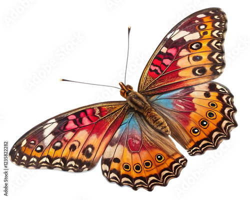 3d butterfly isolated on white transparent PNG background
