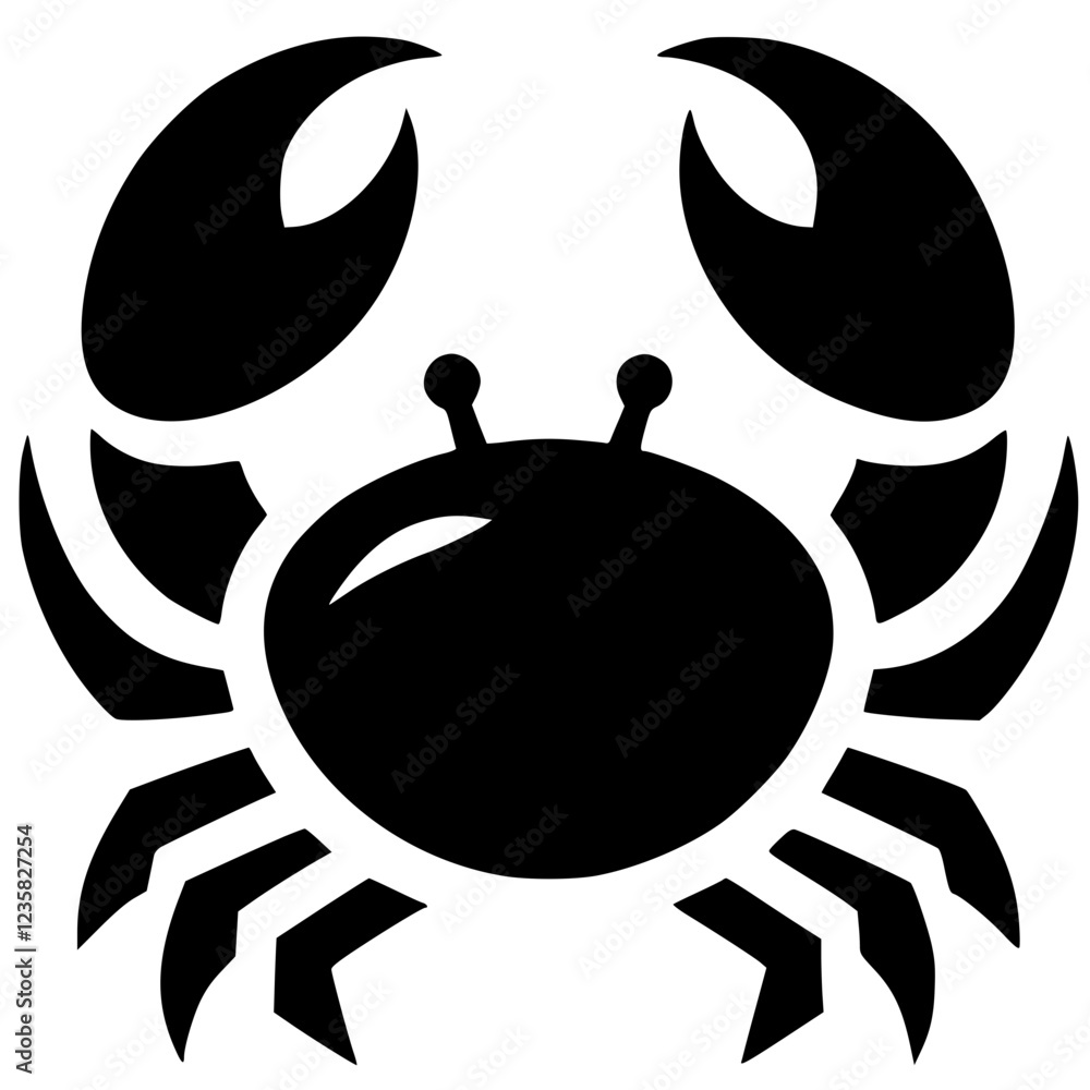 Crab logo silhouette