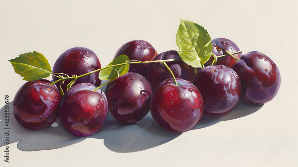 Autumn harvest:grape and plums A bunch of ripe plums Variety of fresh and healthy fruits, Generative AI
Autumn harvest:grape and plums A bunch of ripe plums Variety of fresh and healthy fruits, Generative AI