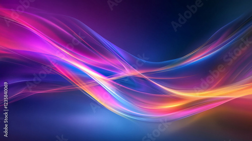 Abstract neon wave wallpaper