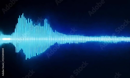 Blue Glitch Audio Wave