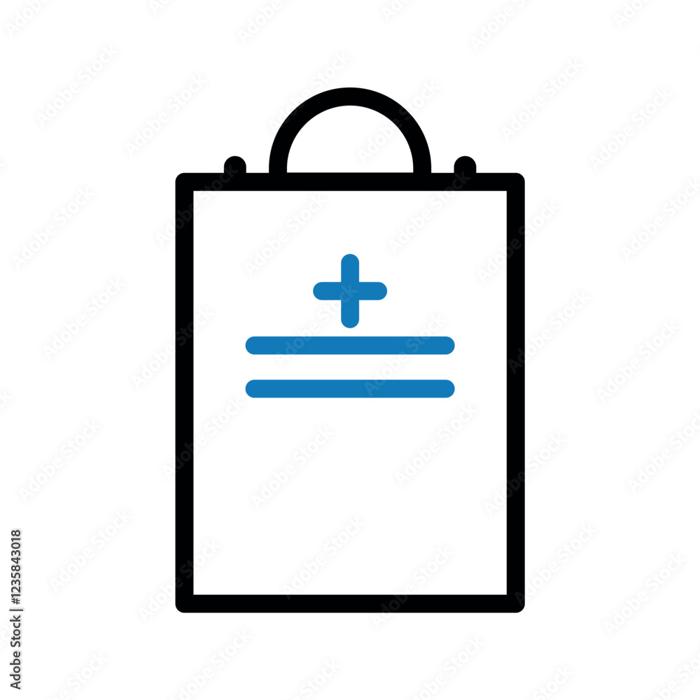 Insurance health document icon. Insurance health document icon.