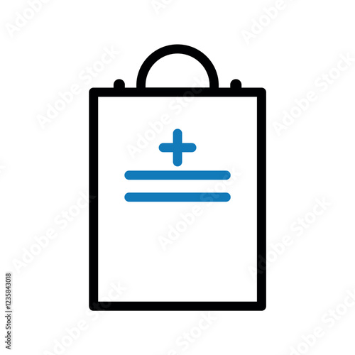 Insurance health document icon.