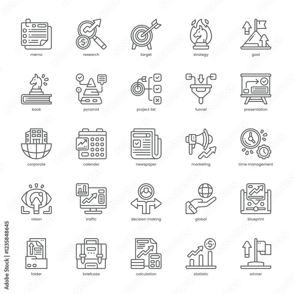 Corporate Strategy Icon pack for your website, mobile, presentation, and logo design. Corporate Strategy Icon outline design. Vector graphics illustration and editable stroke. Corporate Strategy Icon pack for your website, mobile, presentation, and logo design. Corporate Strategy Icon outline design. Vector graphics illustration and editable stroke.