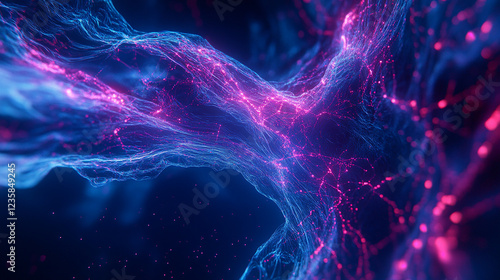 Abstract visualization of Internet expansion with GL