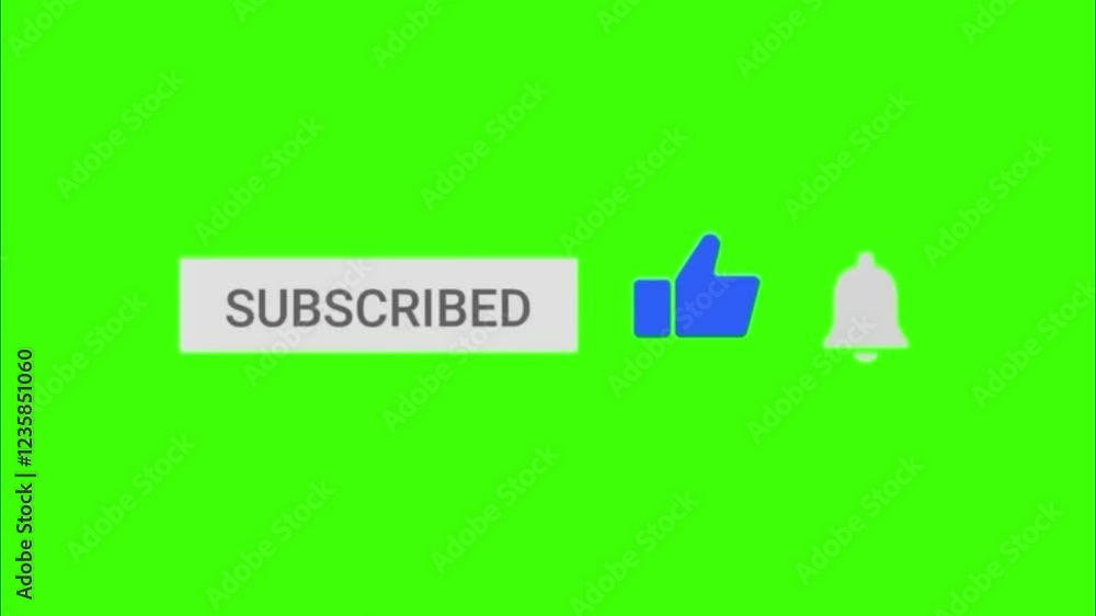Subscribe Transition Animated Subscribe Button, Like Button and Bell Button on Green Screen ...