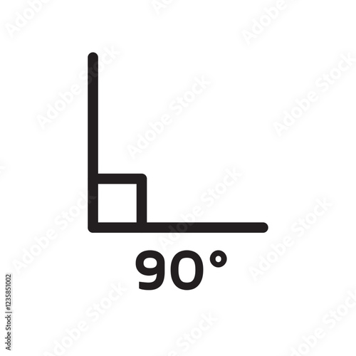 90 angle icon 